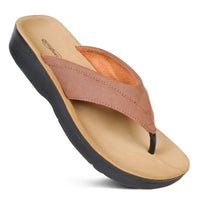Aerothotic - Women's Tera Casual Comfortable Arch Supportive - Brown