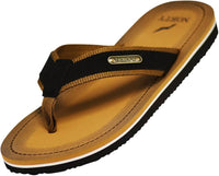 NORTY Men's Flip Flop Sandal - Black Camel (11118)