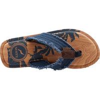 NORTY Mens Flip Flops Adult Male Beach Thong Sandals, Indigo Canvas (13117)