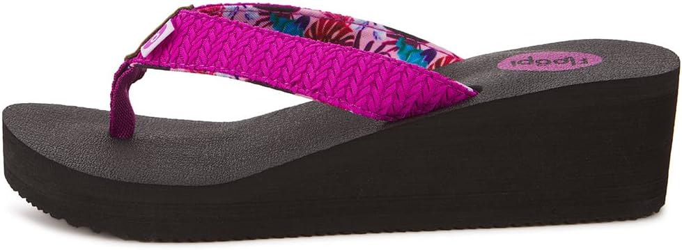 Floopi Womens Anna Wedge Yoga Mat Thong Flip Flop (519)