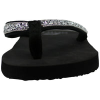NORTY Women's Flip Flops Adult Female Sandals Black Gem (12051)