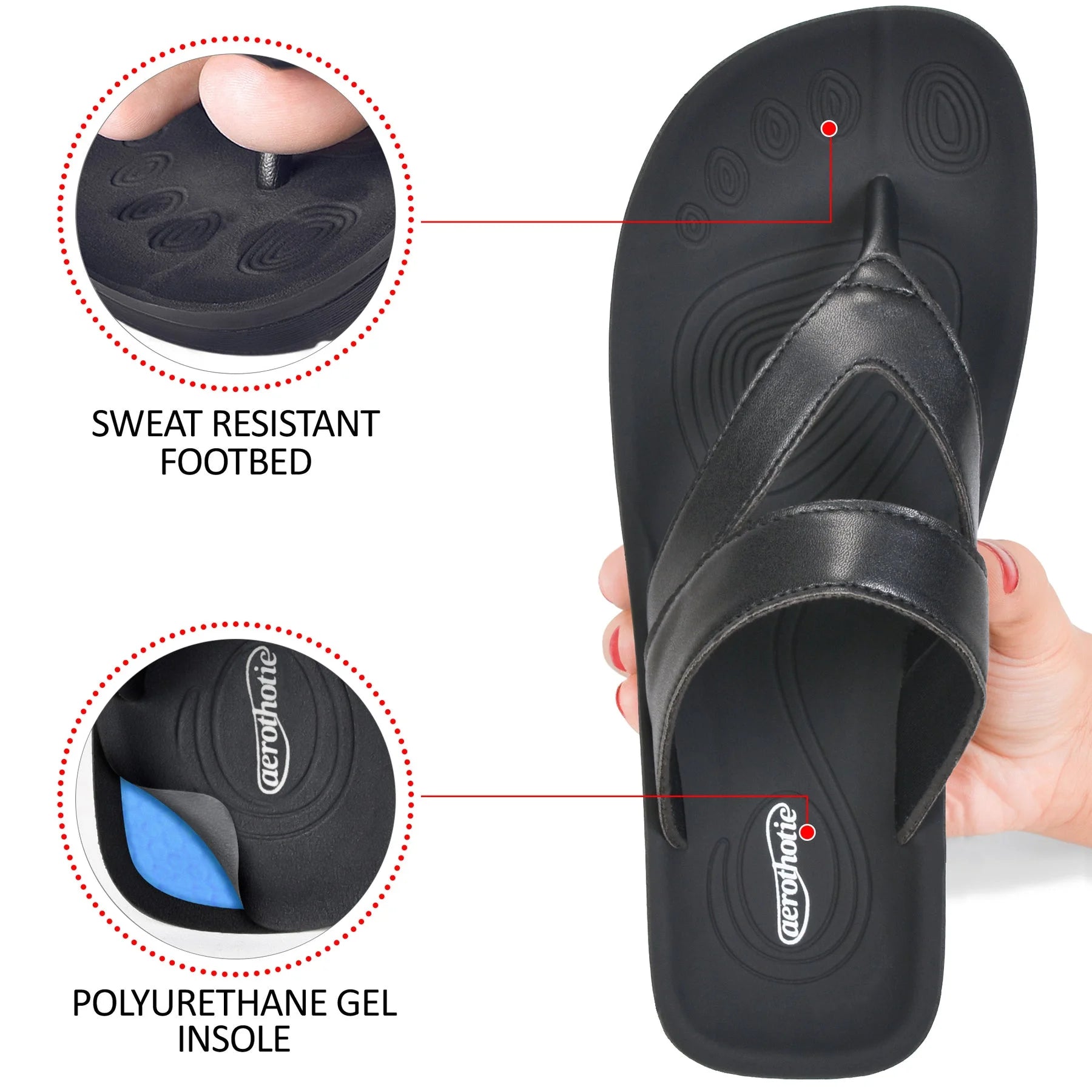 Aerothotic - Glen Casual Thong Women’S Walking Sandals - (L0329)