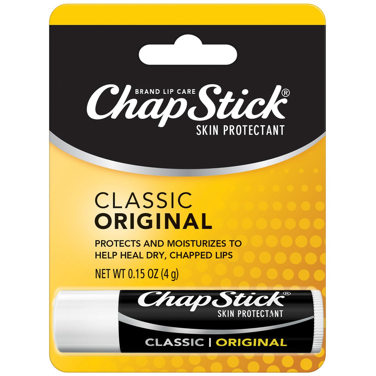 ChapStick Classic Original Lip Balm Tubes, Lip Care - 0.15 Oz (3-Pack)