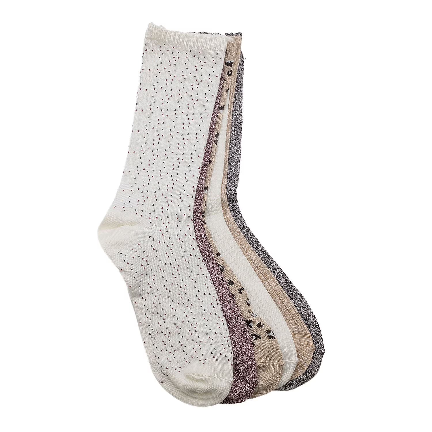 Cuddl Duds Women's - Super Soft Crew Sock, Pink Pack (6-Pack)