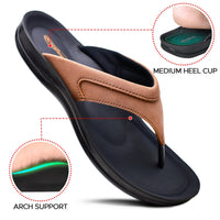 Aerothotic Women's Comfortable Slides, Terrene, Brown (L1324)