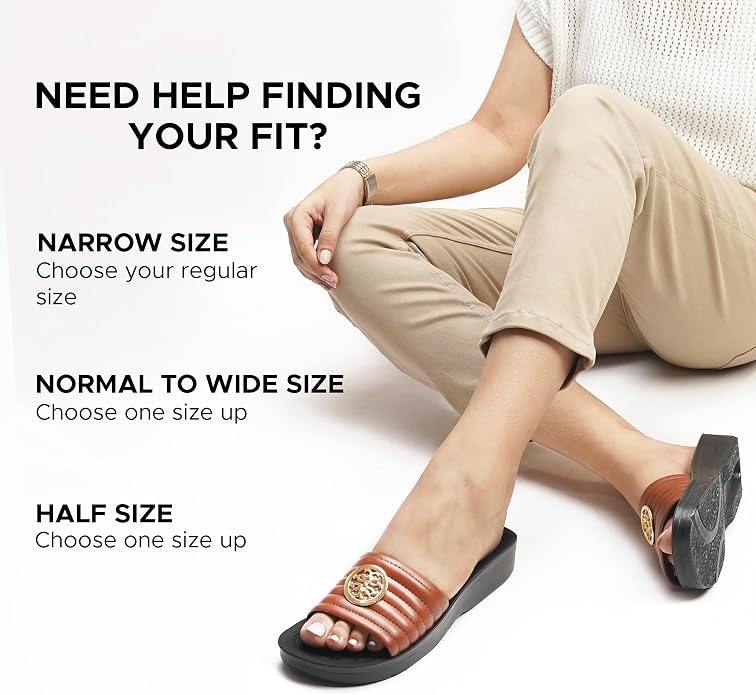 Aerothotic - Orthopedic Casual Slides For Women, OTIS - Tan (L0353)