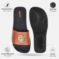 Aerothotic - Orthopedic Casual Slides For Women, OTIS - Tan (L0353)