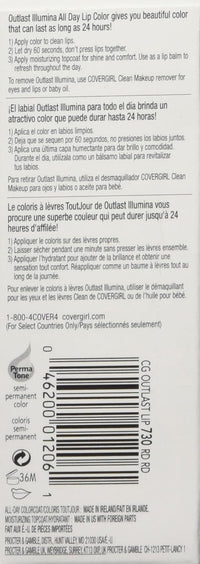 CoverGirl Outlast All-Day Lipcolor with Topcoat - (730) Radiant Red