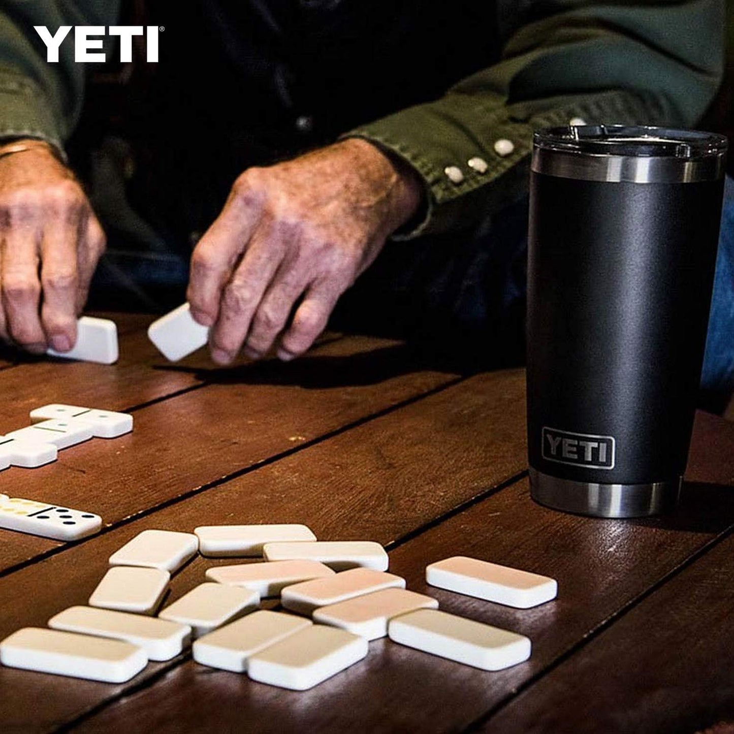 YETI Rambler Tumbler, Stainless Steel, Vacuum Insulated, 20 oz - Charcoal