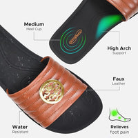 Aerothotic - Orthopedic Casual Slides For Women, OTIS - Tan (L0353)