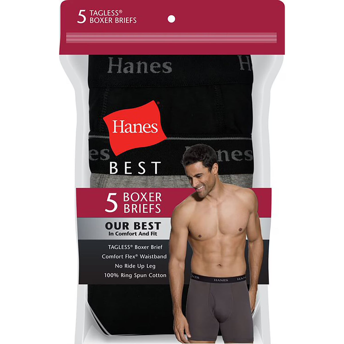 Hanes Men's 8-Pack Best Brief Black, Assorted colors (5-Pack)