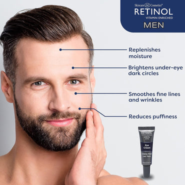RETINOL Men's Eye Cream with Vitamin A + Green Tea + Goji Berry [44404-000]