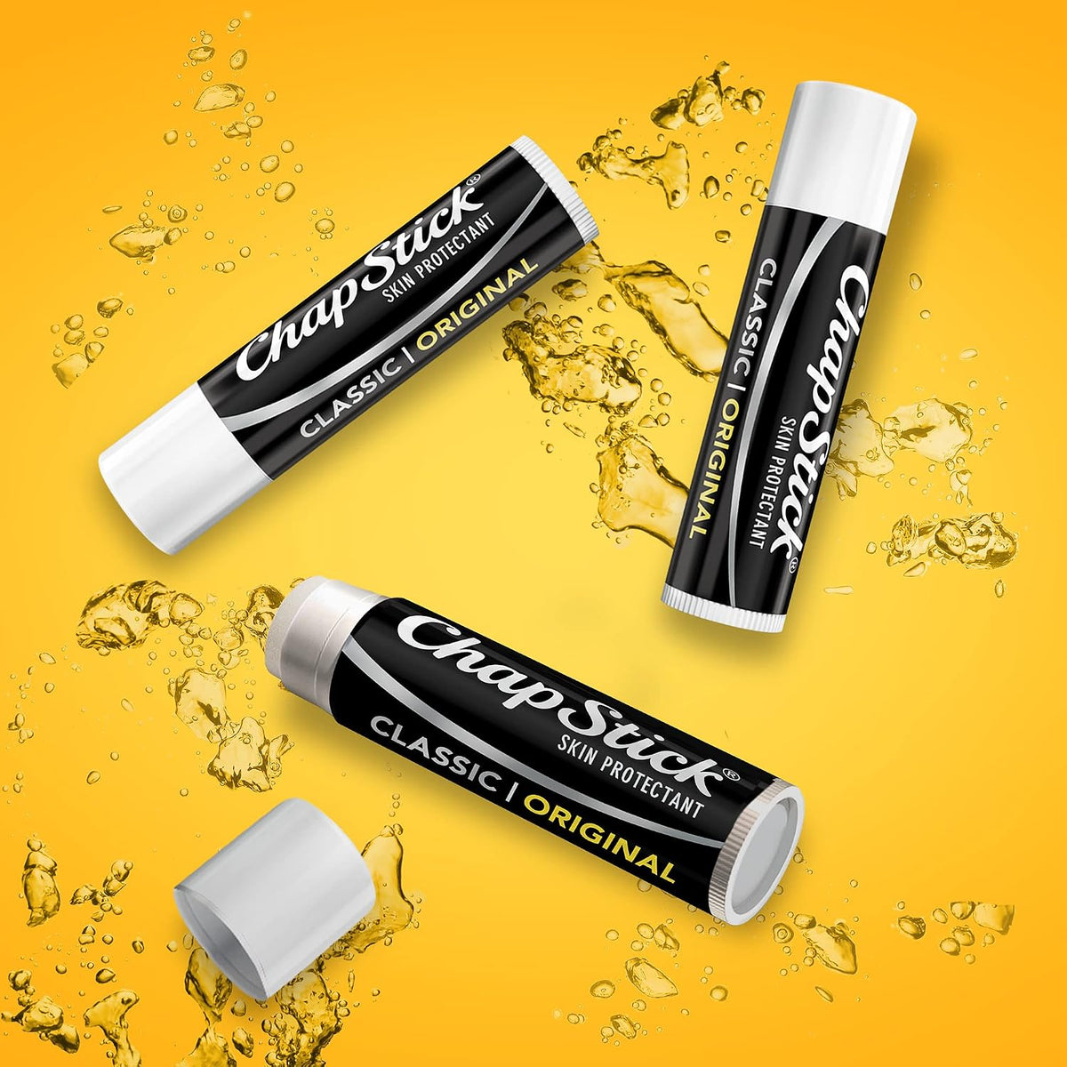 ChapStick Classic Original Lip Balm Tubes, Lip Care - 0.15 Oz (3-Pack)