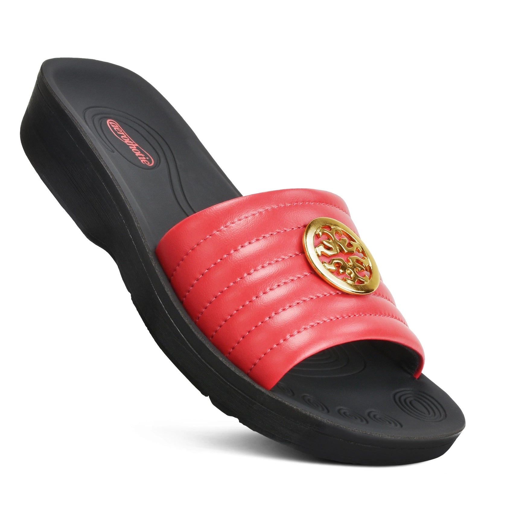 Aerothotic - Orthopedic Casual Slides For Women, OTIS - Red (L0353)