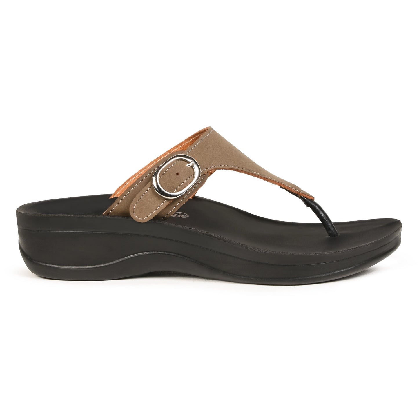 Aerothotic Women's Comfortable Arch Support Sandal, Shale, Khaki (L0817)