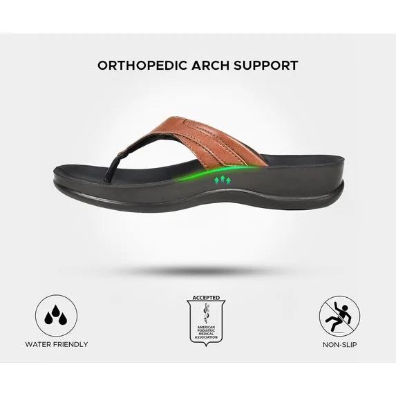 Aerothotic Women's All-Day Wear Sandal, Comfortable, Algiz, Tan