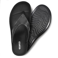 Aerothotic Women's All-Day Wear Sandal, Comfortable, Algiz, Black (L1501)