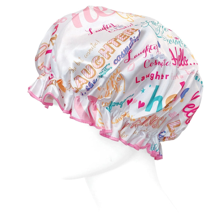 Wrapables Double Layer Waterproof Shower Caps, Animal Print & Dots (Set of 4)
