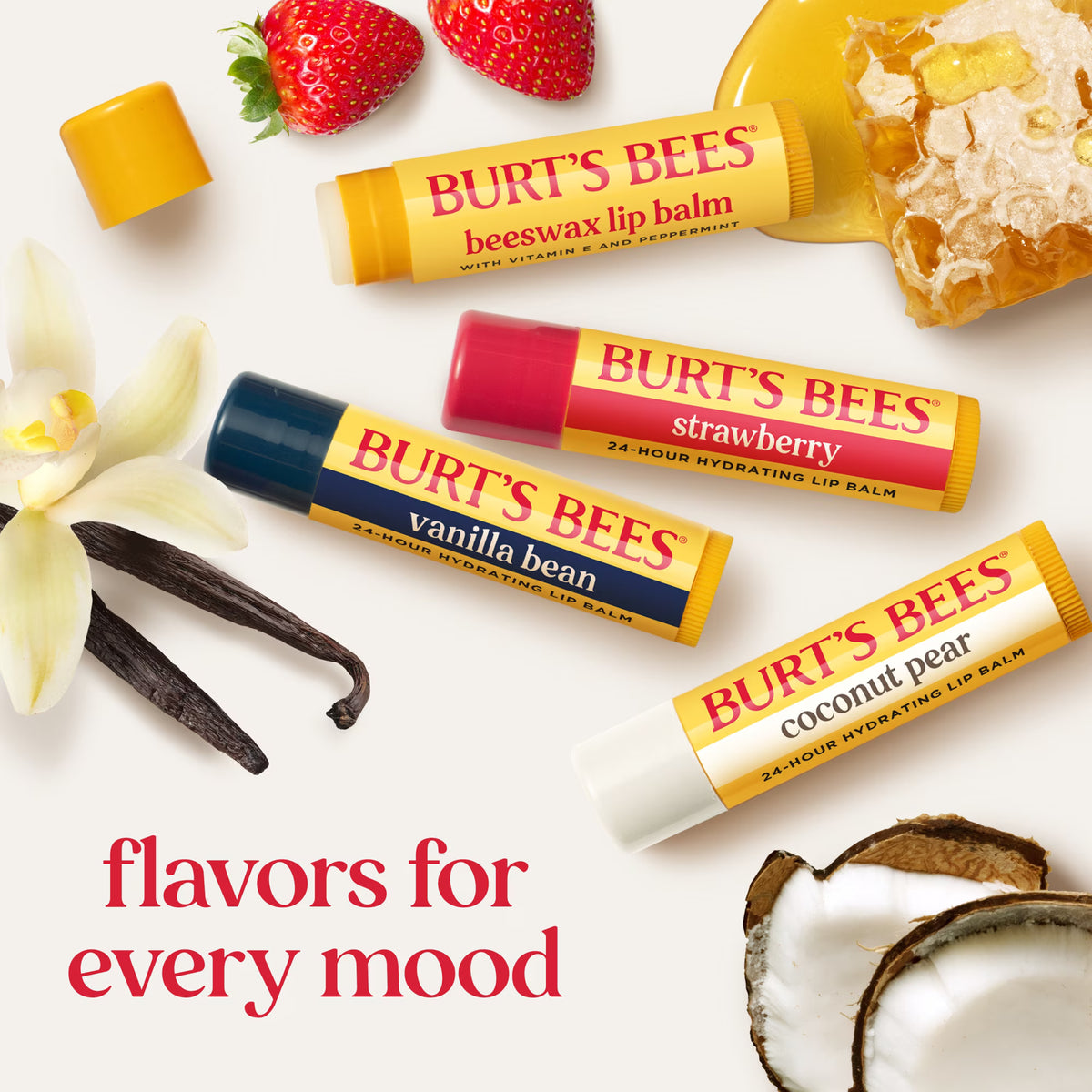 Burt's Bees 100% Natural Origin Moisturizing Beeswax Lip Balm