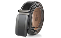 Roxoni Ultra Soft Geniune Leather Rachet Rectangular Prism Dress Belt