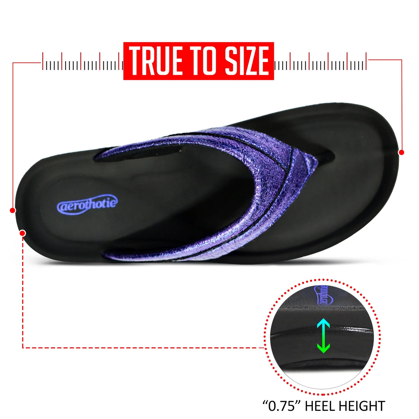Aerothotic Women's Comfortable Slides, Sela , Blue (L1302)