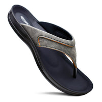 Aerothotic Women's Comfortable Slides, Terrene, Grey (L1324)