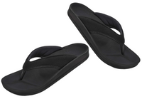 Aerothotic Women's Comfortable Thong Sandal, Enhalus, Black (L0619)