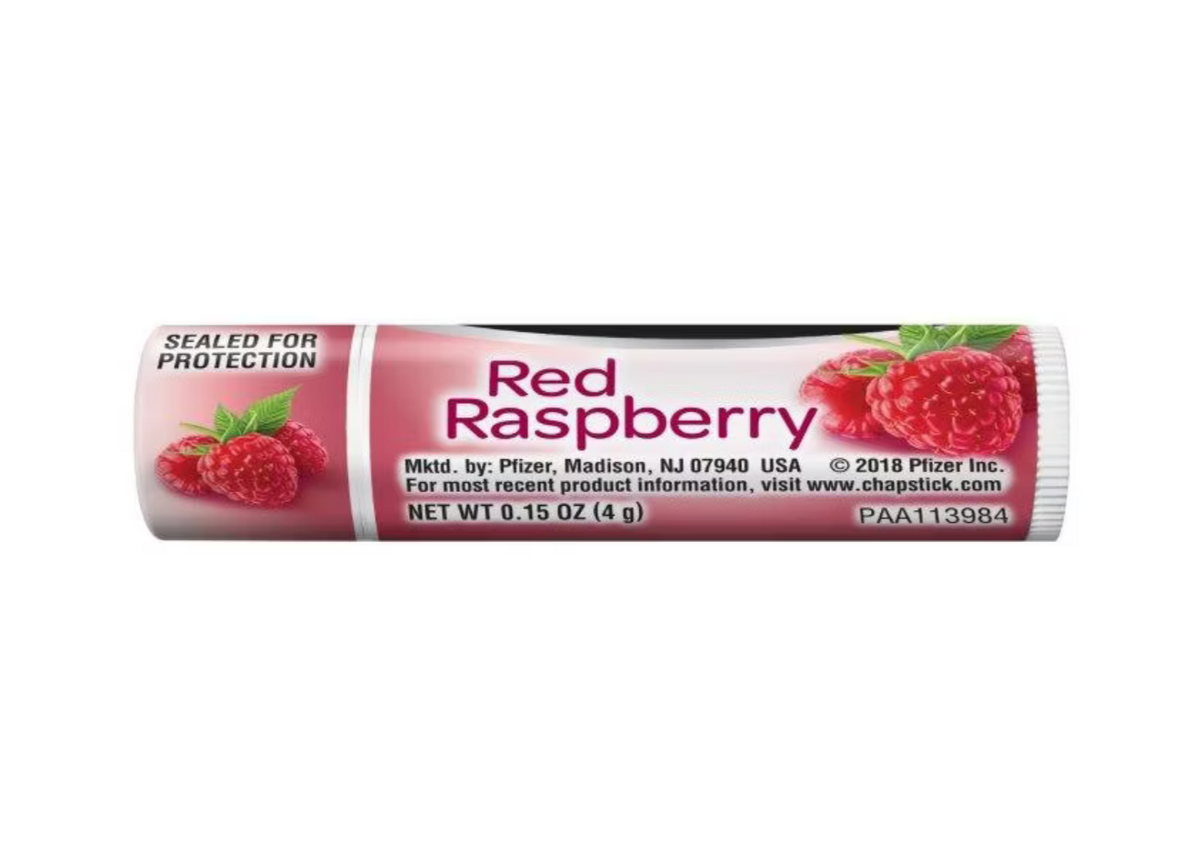 Chapstick Classic Lip Balm, SPF 15, Broad Spectrum, Red Raspberry (3-Pack)