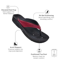 Aerothotic Women's Comfortable Thong Sandal, Enhalus, Wine (L0619)