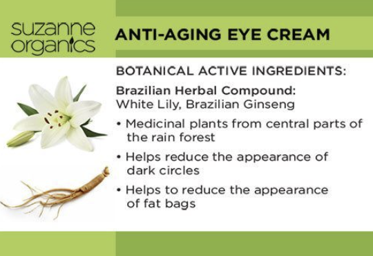 SUZANNE Somers Anti‐Aging Eye Cream Wrinkles Dark Circles 0.5oz