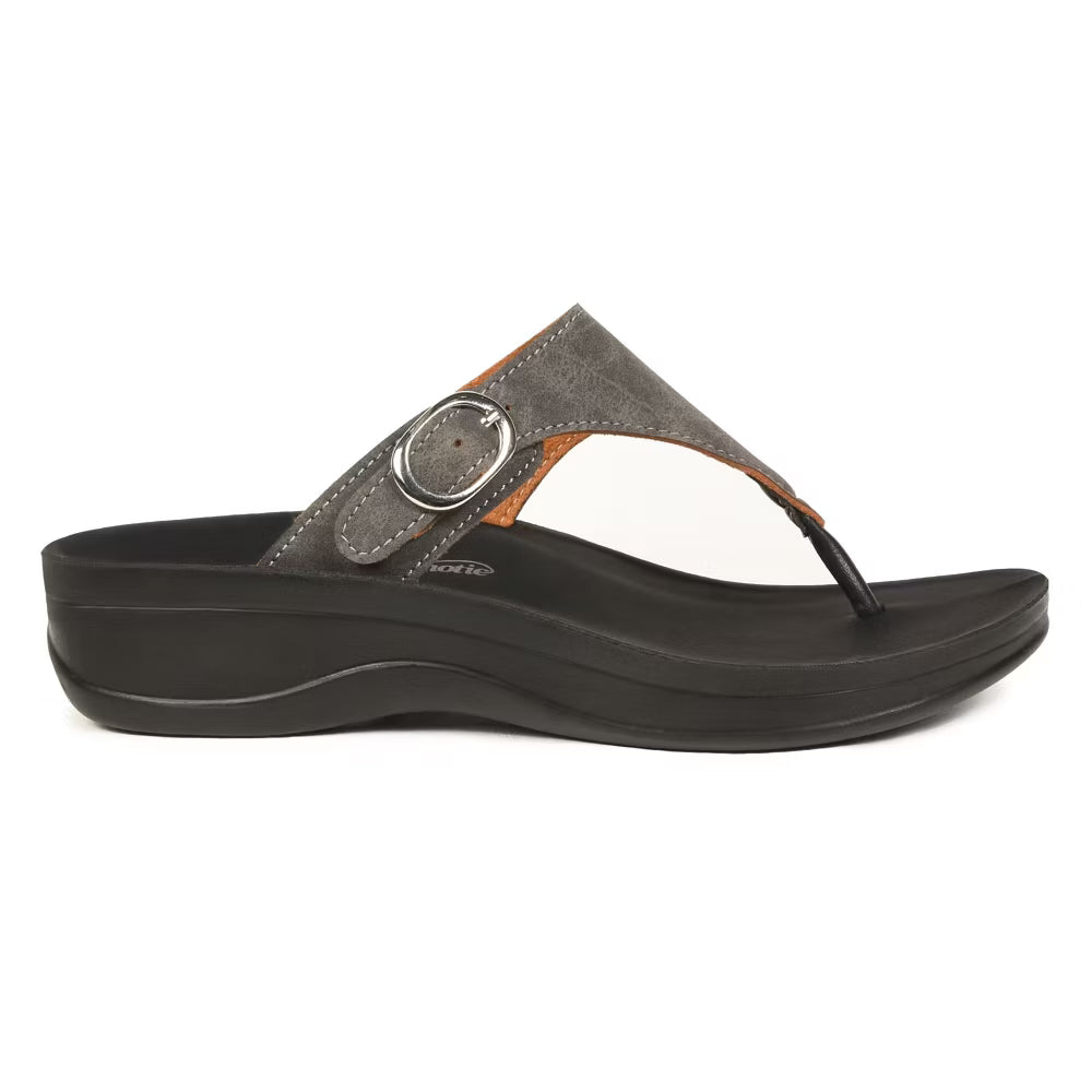 Aerothotic Women's Comfortable Arch Support Sandal, Shale, Grey (L0817)