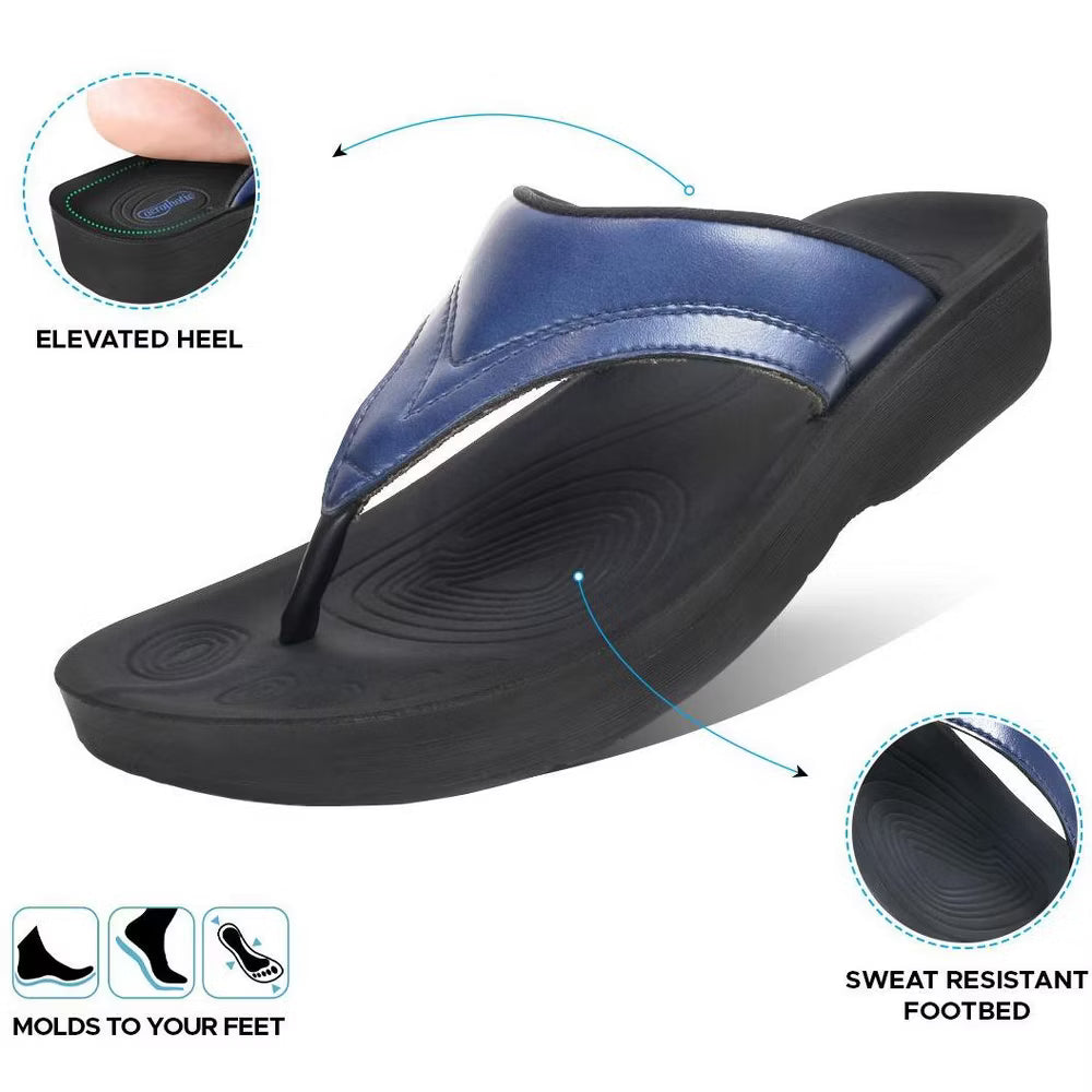 Aerothotic - Ostrya Thong Sandals For Women - Navy (L0336)