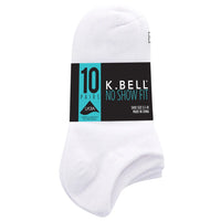 K Bell Women's No Show Sock - White (20-Pair)