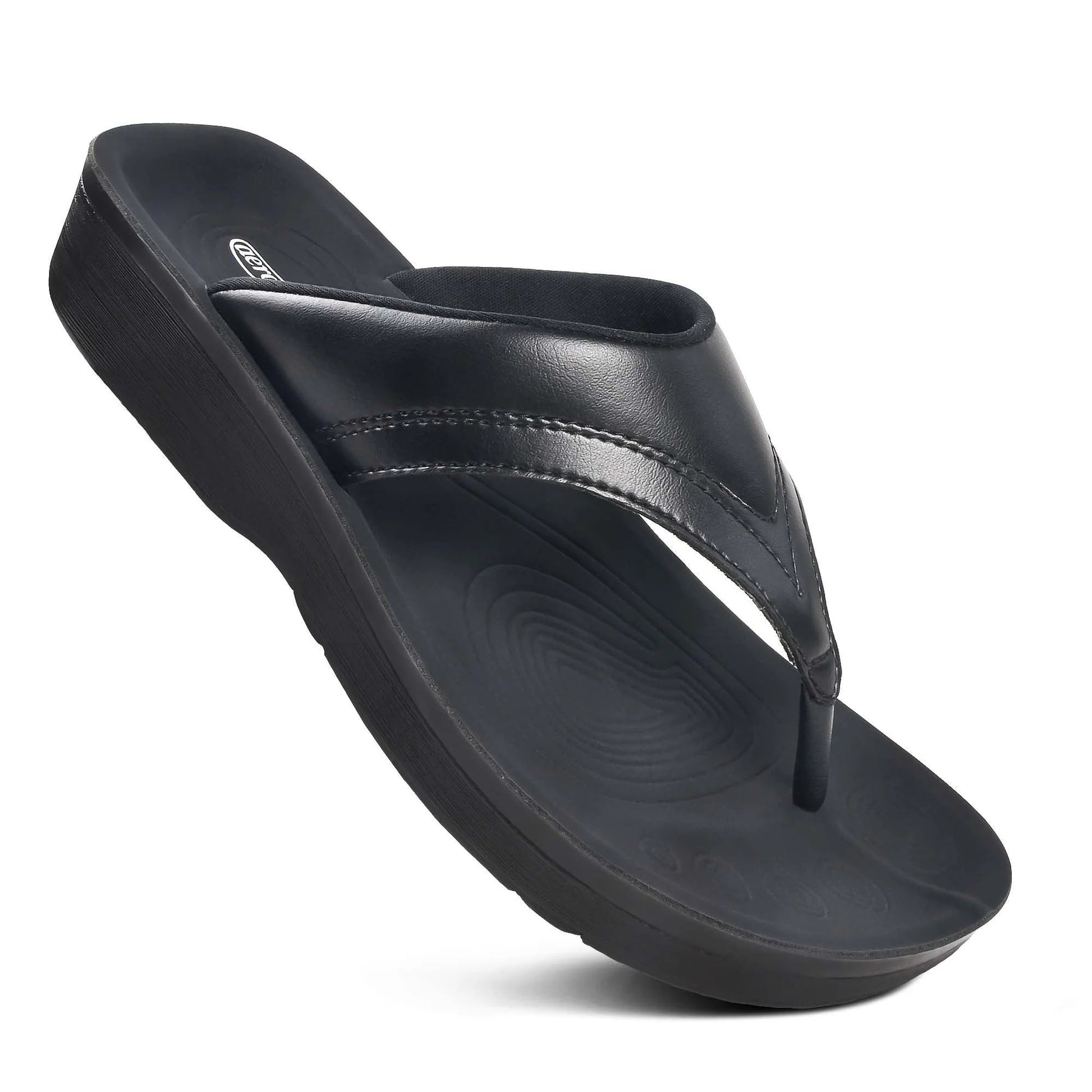 Aerothotic - Ostrya Thong Sandals For Women - Black (L0336)