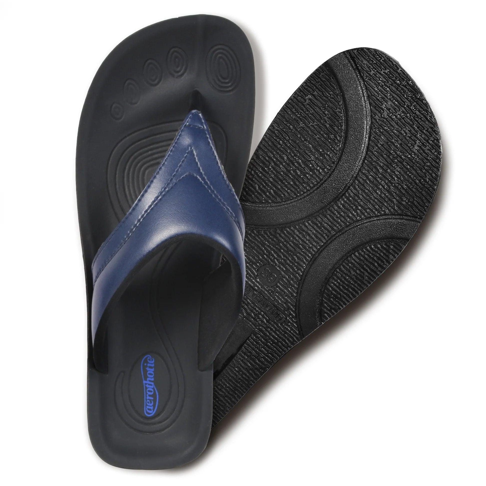 Aerothotic - Ostrya Thong Sandals For Women - Navy (L0336)