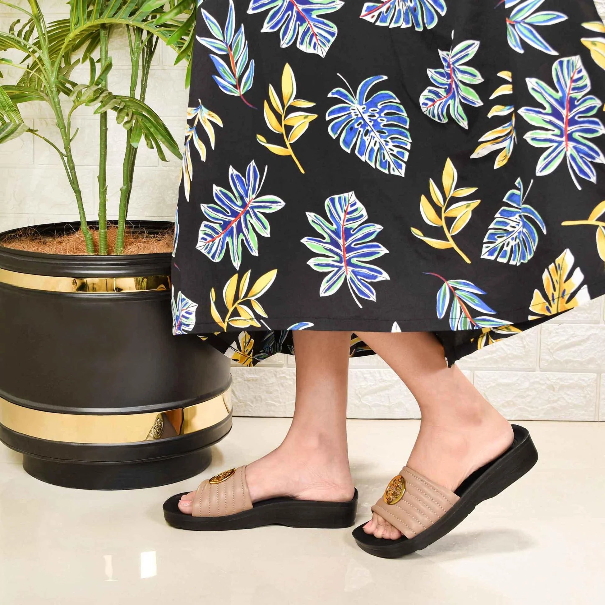 Aerothotic - Orthopedic Casual Slides For Women, OTIS - Beige (L0353)