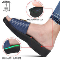 Aerothotic - Orthopedic Casual Slides For Women, OTIS - Navy (L0353)