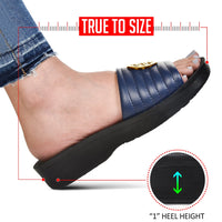 Aerothotic - Orthopedic Casual Slides For Women, OTIS - Navy (L0353)