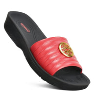Aerothotic - Orthopedic Casual Slides For Women, OTIS - Red (L0353)