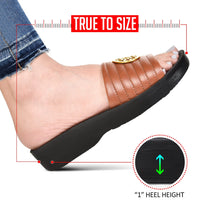 Aerothotic - Orthopedic Casual Slides For Women, OTIS - Tan (L0353)