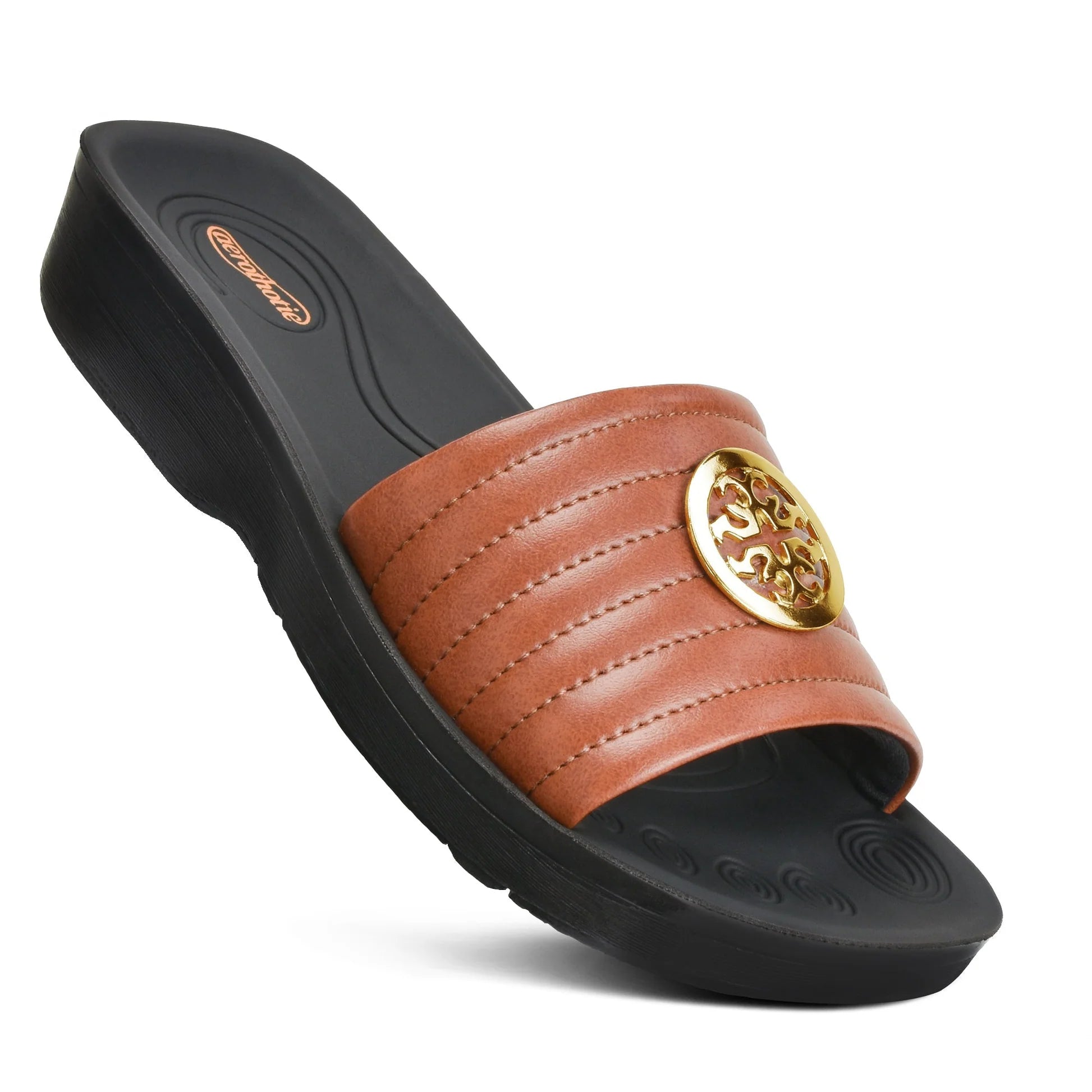 Aerothotic - Orthopedic Casual Slides For Women, OTIS - Tan (L0353)