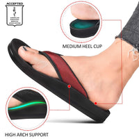 Aerothotic Women's Comfortable Thong Sandal, Enhalus, Wine (L0619)