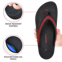Aerothotic Women's Comfortable Thong Sandal, Enhalus, Wine (L0619)