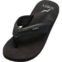NORTY Men's Everyday Sandals Flip Flop Thong Shoe - Black (13005)
