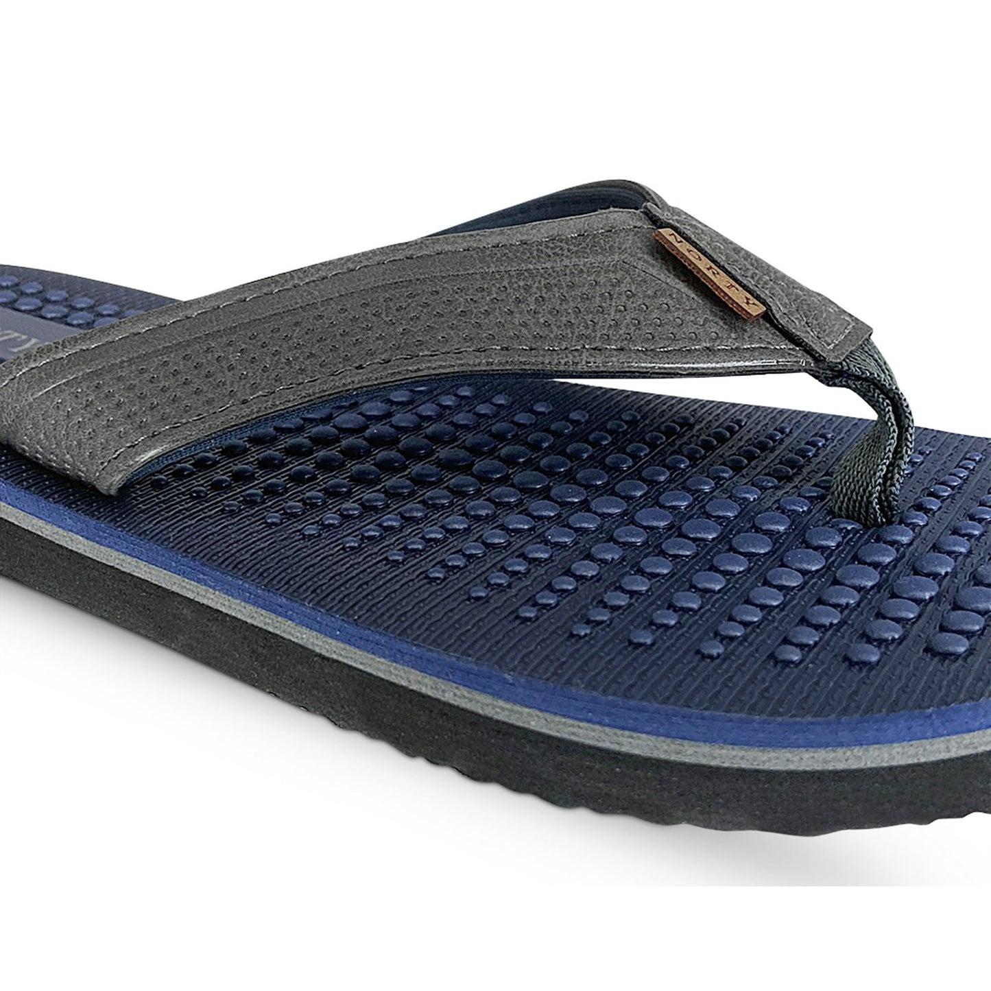 NORTY Men's Sandals for Outdoor & Indoor Flip Flop, (Navy/Grey)