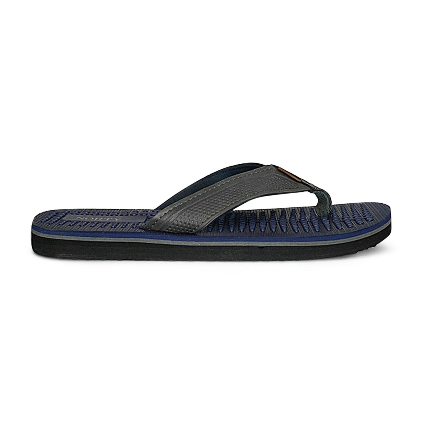 NORTY Men's Sandals for Outdoor & Indoor Flip Flop, (Navy/Grey)