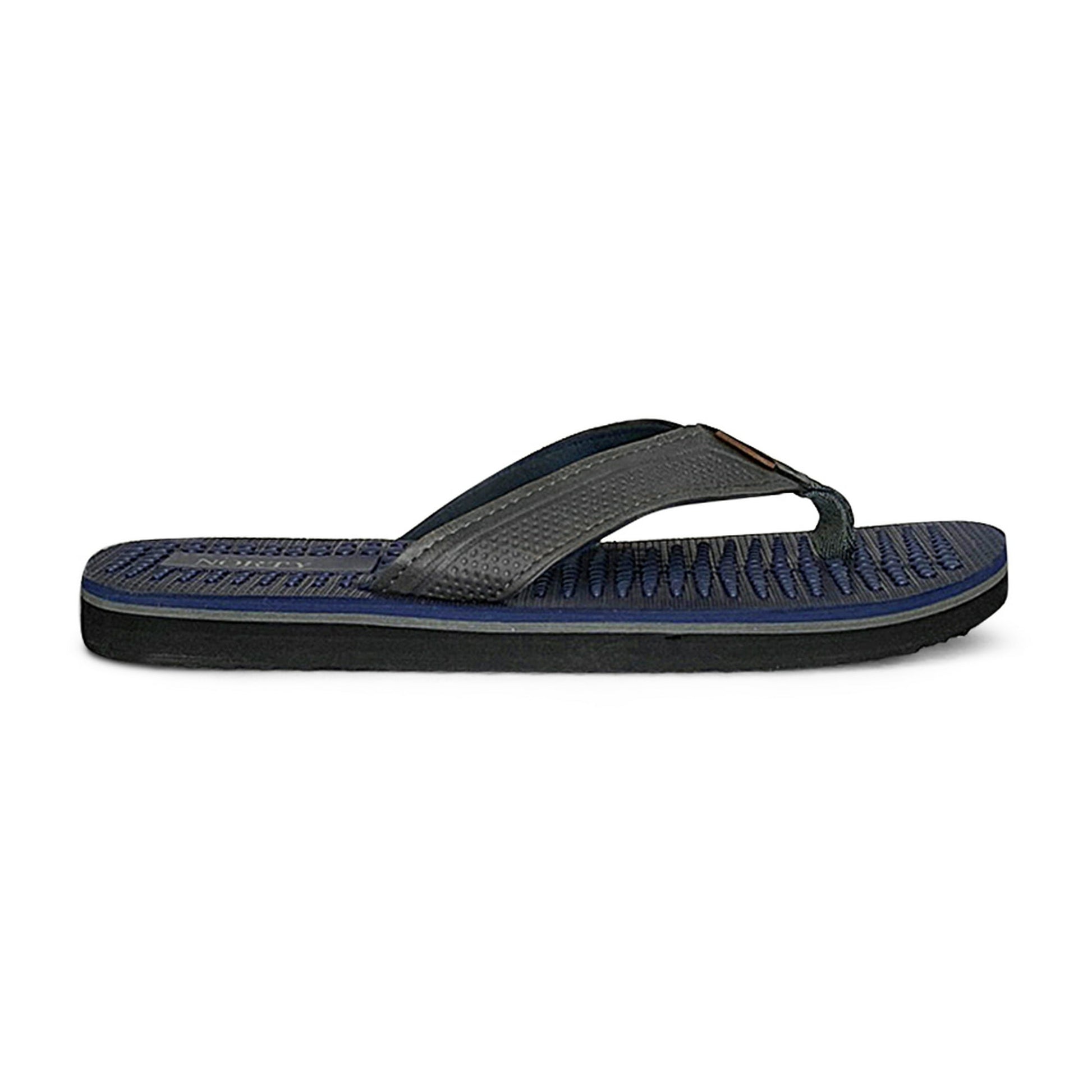 NORTY Men's Sandals for Outdoor & Indoor Flip Flop, (Navy/Grey)