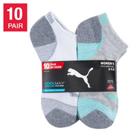 PUMA Women's Cool Max, No Show Sock (6-12) Assorted (10-Pair)