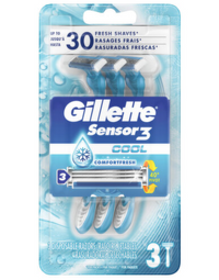 Gillette Razors, Disposable, Cool - 3 Each
