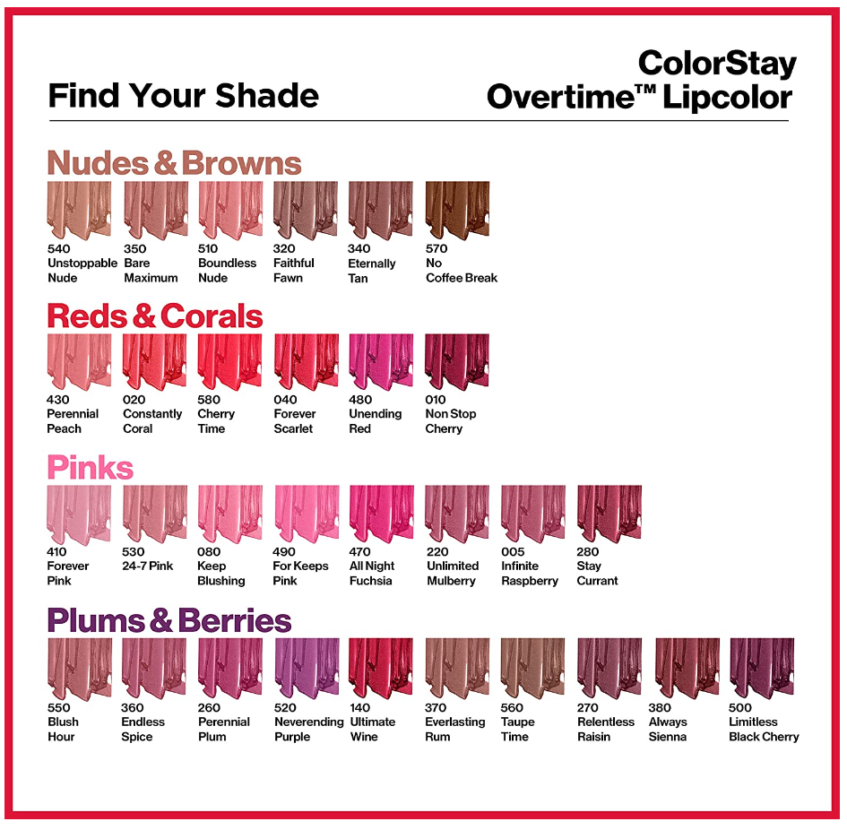 Revlon ColorStay Overtime Lipcolor - 040 Forever Scarlet